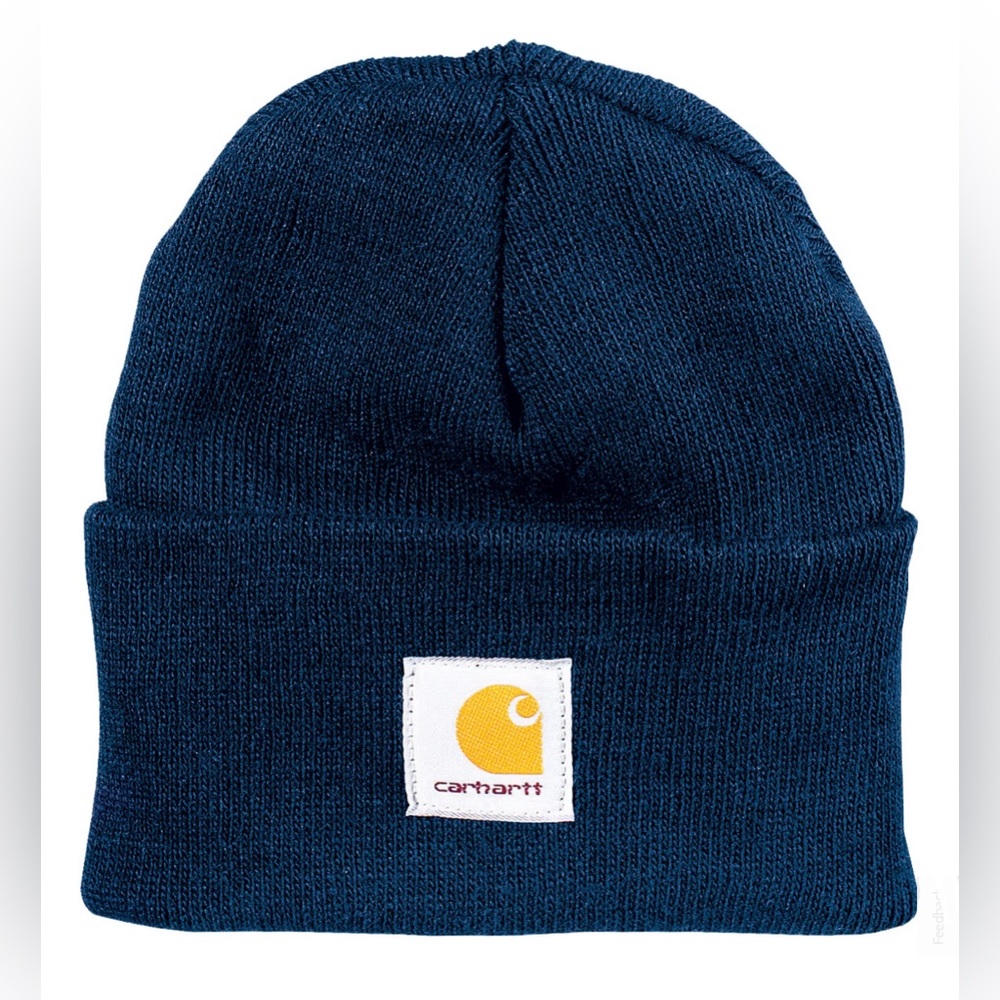 EUC- Carhartt Navy Knit Cuffed Beanie